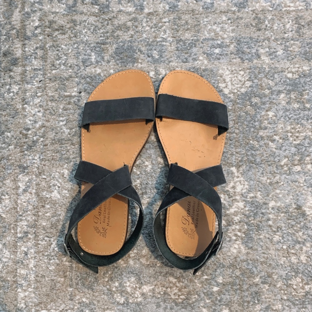 black sandals